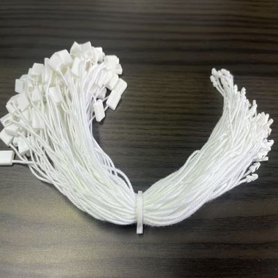 Cuerdas de fijación de etiquetas de plástico de nylon blanco rectangular ODM