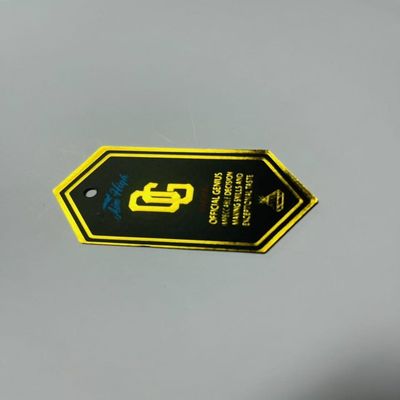 Ropa de papel reciclado rectangular colgando etiqueta a prueba de agua para regalos