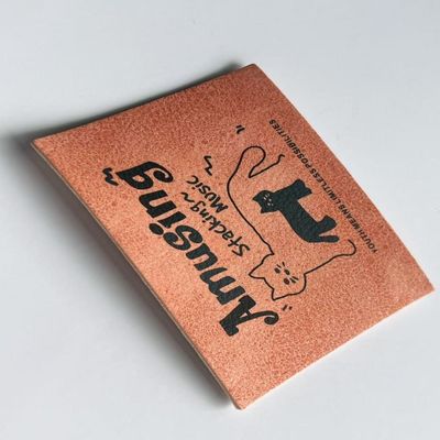 Etiqueta de cuero de jeans personalizados Logotipo de marca rectangular para artículos de ganchillo