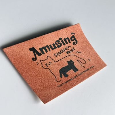 Etiqueta de cuero de jeans personalizados Logotipo de marca rectangular para artículos de ganchillo