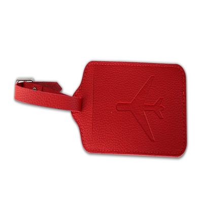 Bolso rojo haciendo accesorios etiqueta de cuero personalizada