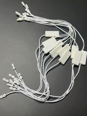 Rectángulo Poliéster Bloqueador de pinzas de plástico Fijación de etiquetas Blanco Ecológico