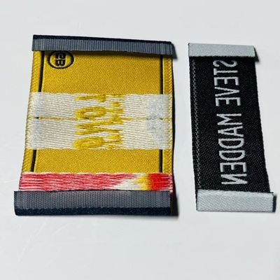 Etiquetas de ropa tejida bordada con corte ultrasónico Etiquetas de ropa personalizadas