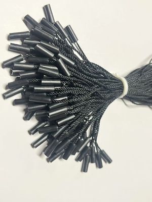 Fijaciones de cuerda de alambre negro universal sin logotipo cuerda cilíndrica de nylon de tres hebras