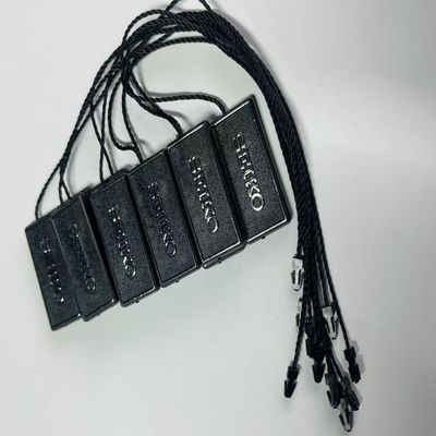 Resistente a la intemperie 3 pulgadas Negro colgar etiqueta cuerda colgante etiqueta hilo 100pcs