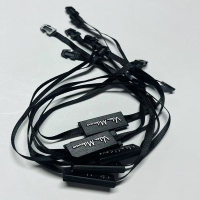 El hilo de algodón en bruto, negro, de etiqueta de colgar, para productos textiles