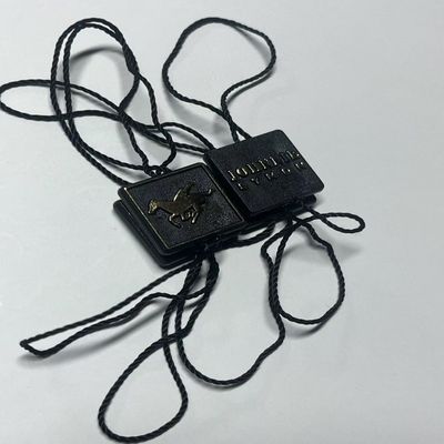 Etiquetas de precio de ropa de balanceo Fijaciones etiquetas colgantes negras cuerdas OEM