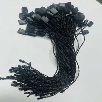 ODM 7 pulgadas Rectángulo Negro etiqueta de plástico Fijaciones de cuerda Flexible