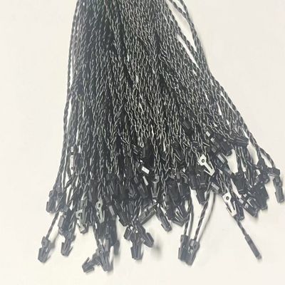 ODM 7 pulgadas Rectángulo Negro etiqueta de plástico Fijaciones de cuerda Flexible