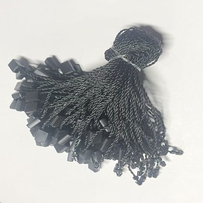 ODM 7 pulgadas Rectángulo Negro etiqueta de plástico Fijaciones de cuerda Flexible