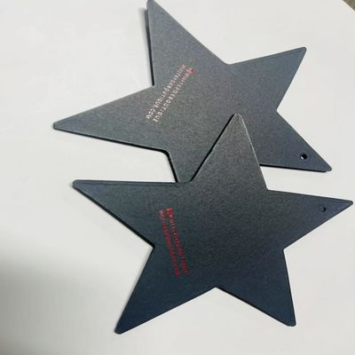 Ropa comercial de swing ropa colgar etiqueta diseño de estrellas para favores de la fiesta