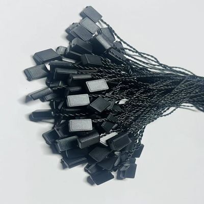 ODM 7 pulgadas Rectángulo Negro etiqueta de plástico Fijaciones de cuerda Flexible