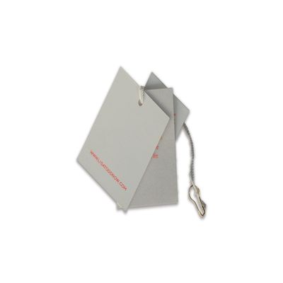 Color completo de papel sostenible de ropa chaqueta colgando etiqueta personalizada