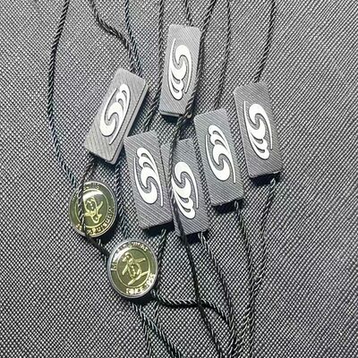 7 pulgadas Negro colgando etiqueta de la cuerda 0.1 onzas Etiquetas colgantes ligeras adecuadas para etiquetas de productos de ropa y exhibición al por menor