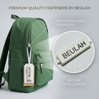 Etiqueta de logotipo en relieve Snap Lock Pin Loop Fijación de plástico colgar etiqueta con cuerda