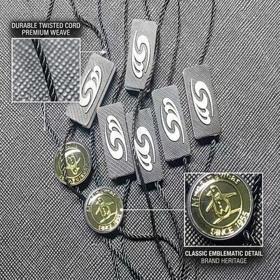 7 pulgadas Negro colgando etiqueta de la cuerda 0.1 onzas Etiquetas colgantes ligeras adecuadas para etiquetas de productos de ropa y exhibición al por menor